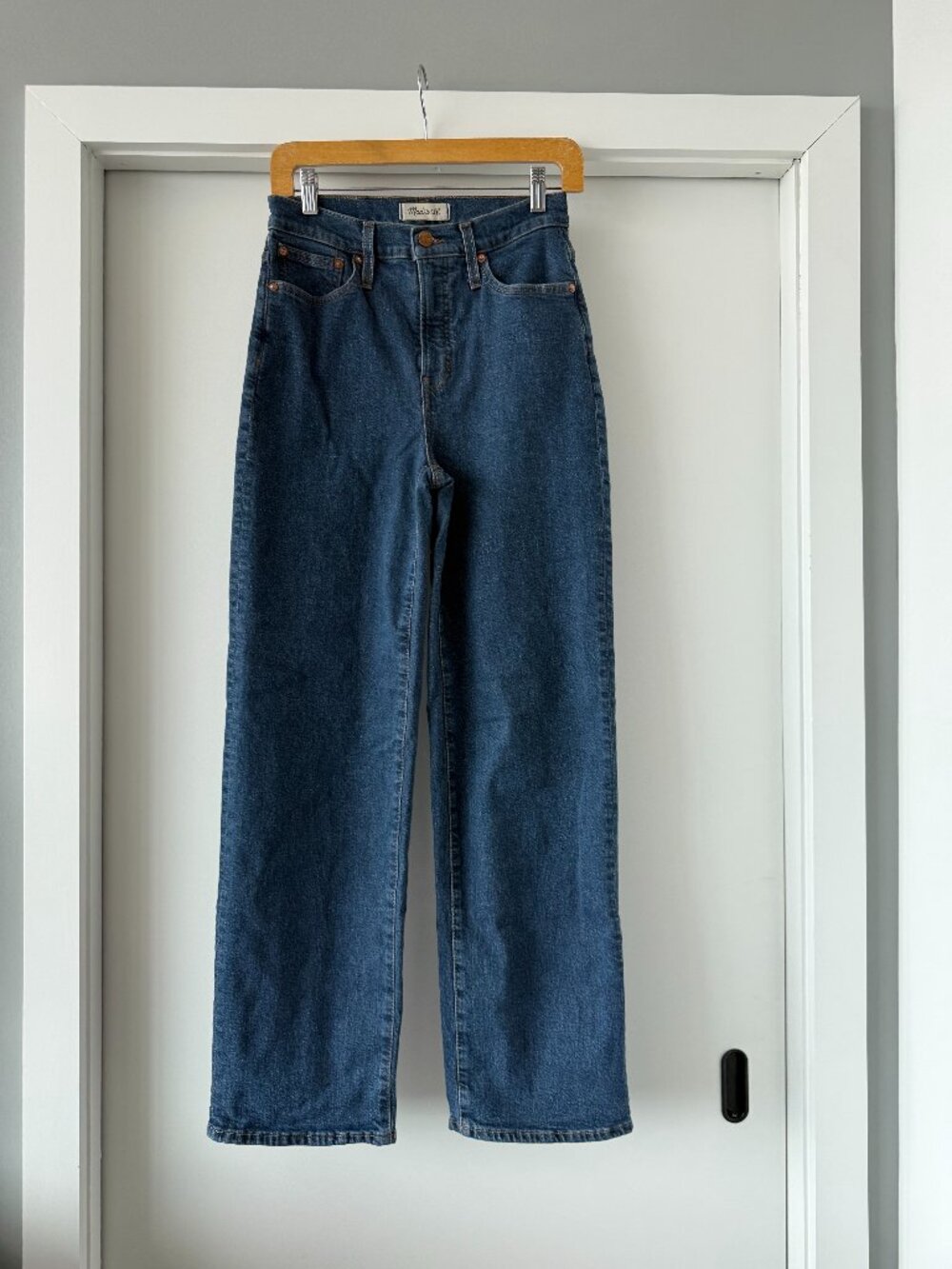Madewell The Perfect Vintage Wide Leg Jeans 26 Medium Wash High Rise